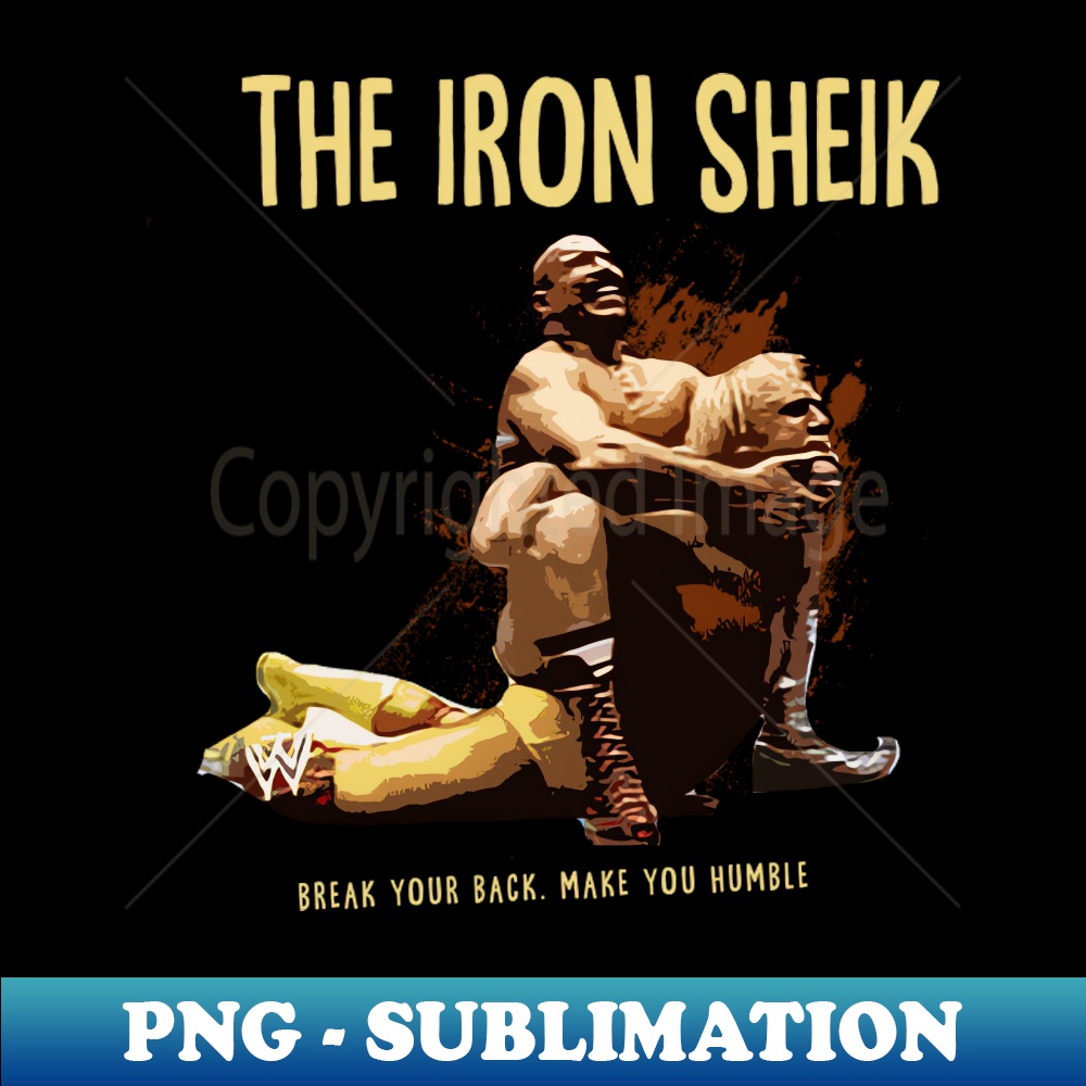 Iron Sheik Fight Decorative Sublimation PNG File Create Inspire