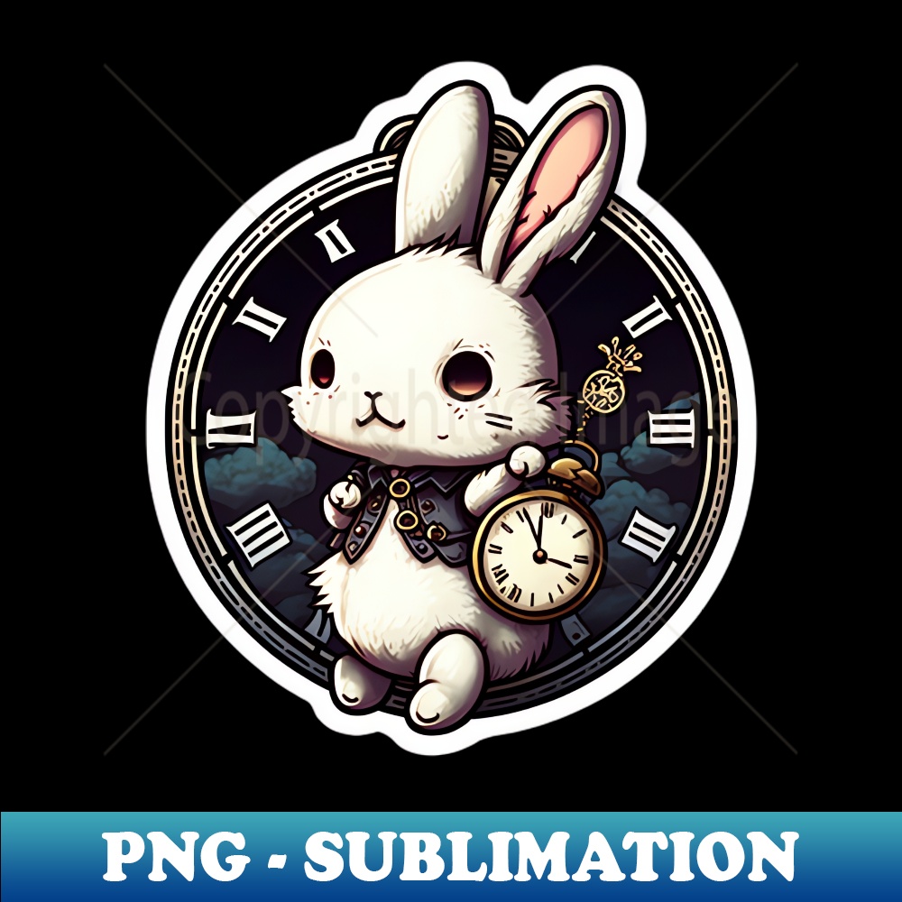 Kawaii White Rabbit II - PNG Transparent Sublimation File - - Inspire ...