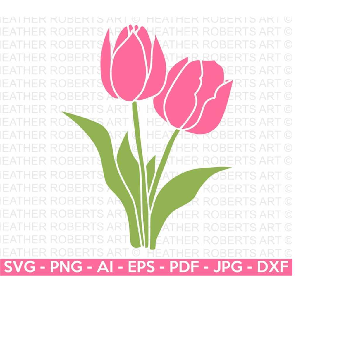 Tulips Flower SVG, Floral Decoration SVG, Tulip svg, Flowers Inspire Uplift