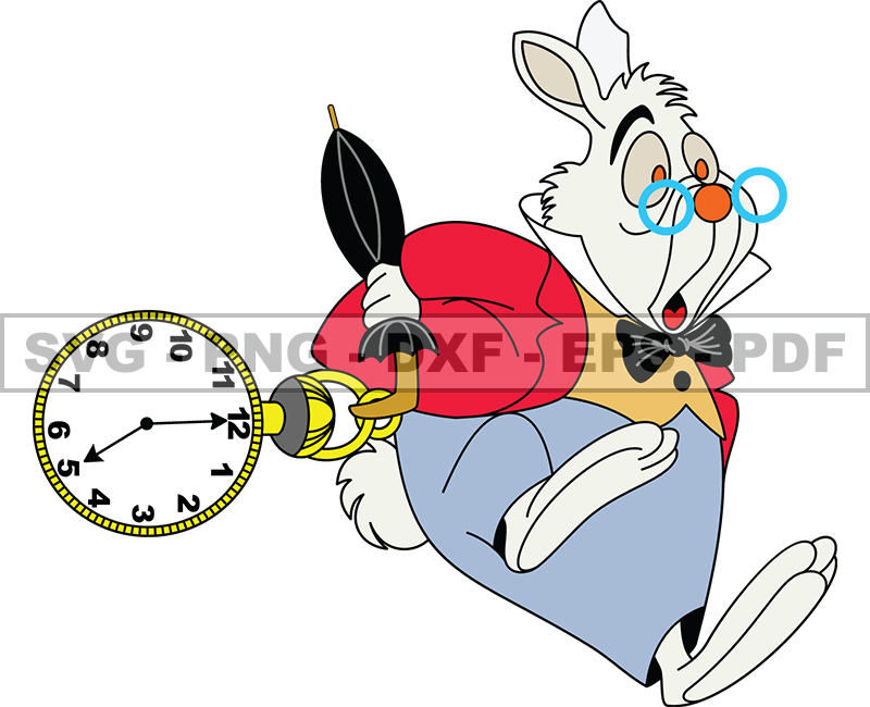 White Rabbit Svg, Alice in Wonderland Svg, Cartoon Customs S - Inspire ...
