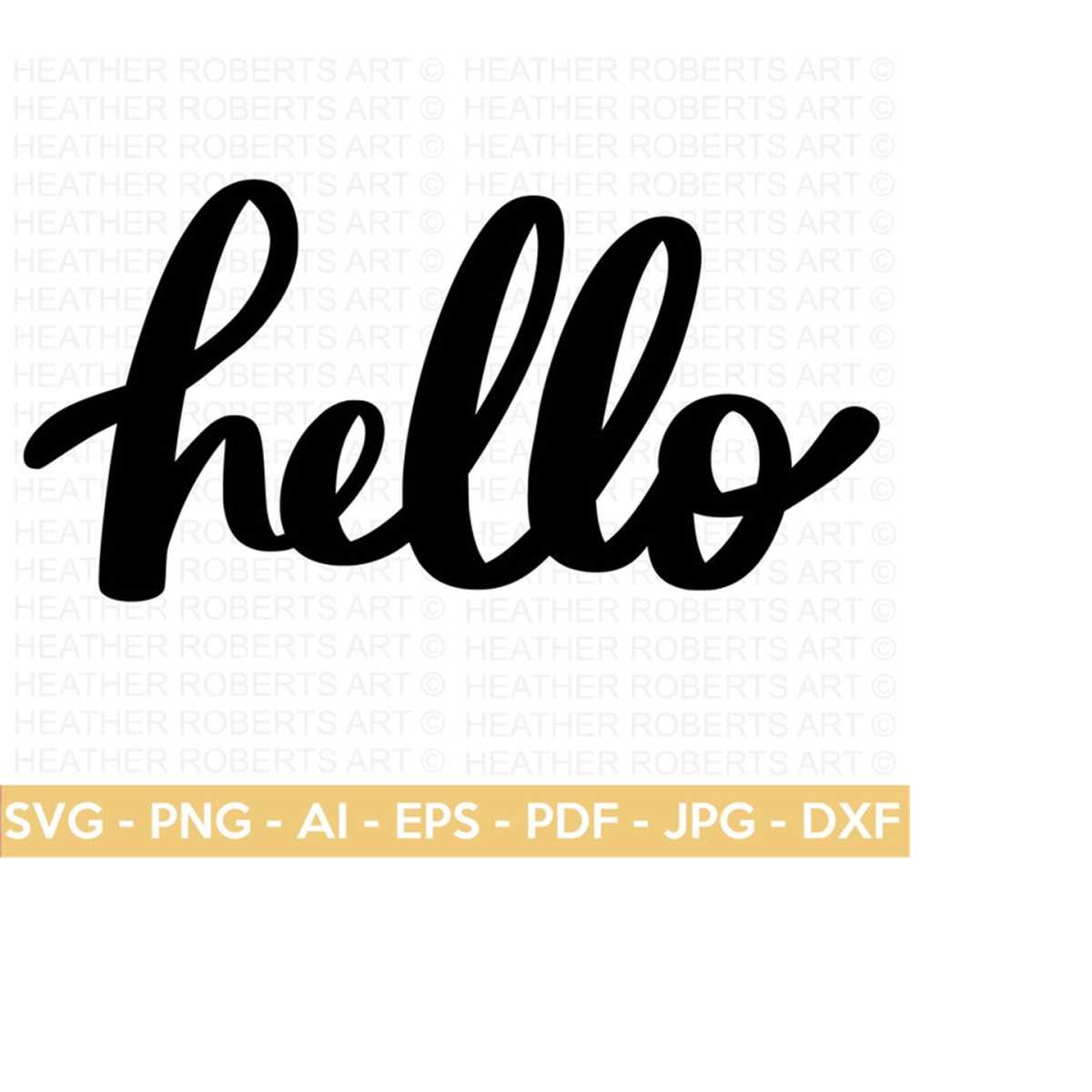 Hello SVG, Hello Greeting SVG, Front Door Sign SVG, Hello Do - Inspire ...