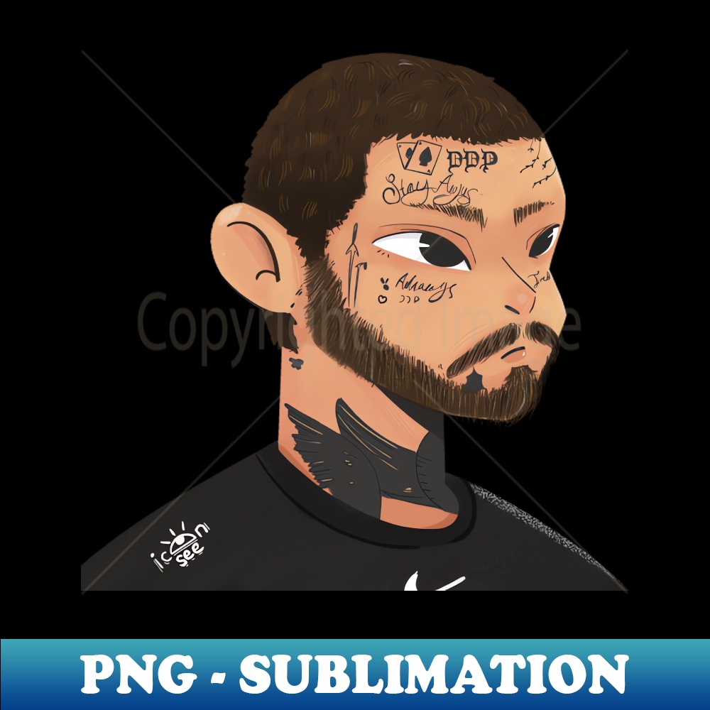 Post Malone illustration - Instant Sublimation Digital Downl - Inspire ...