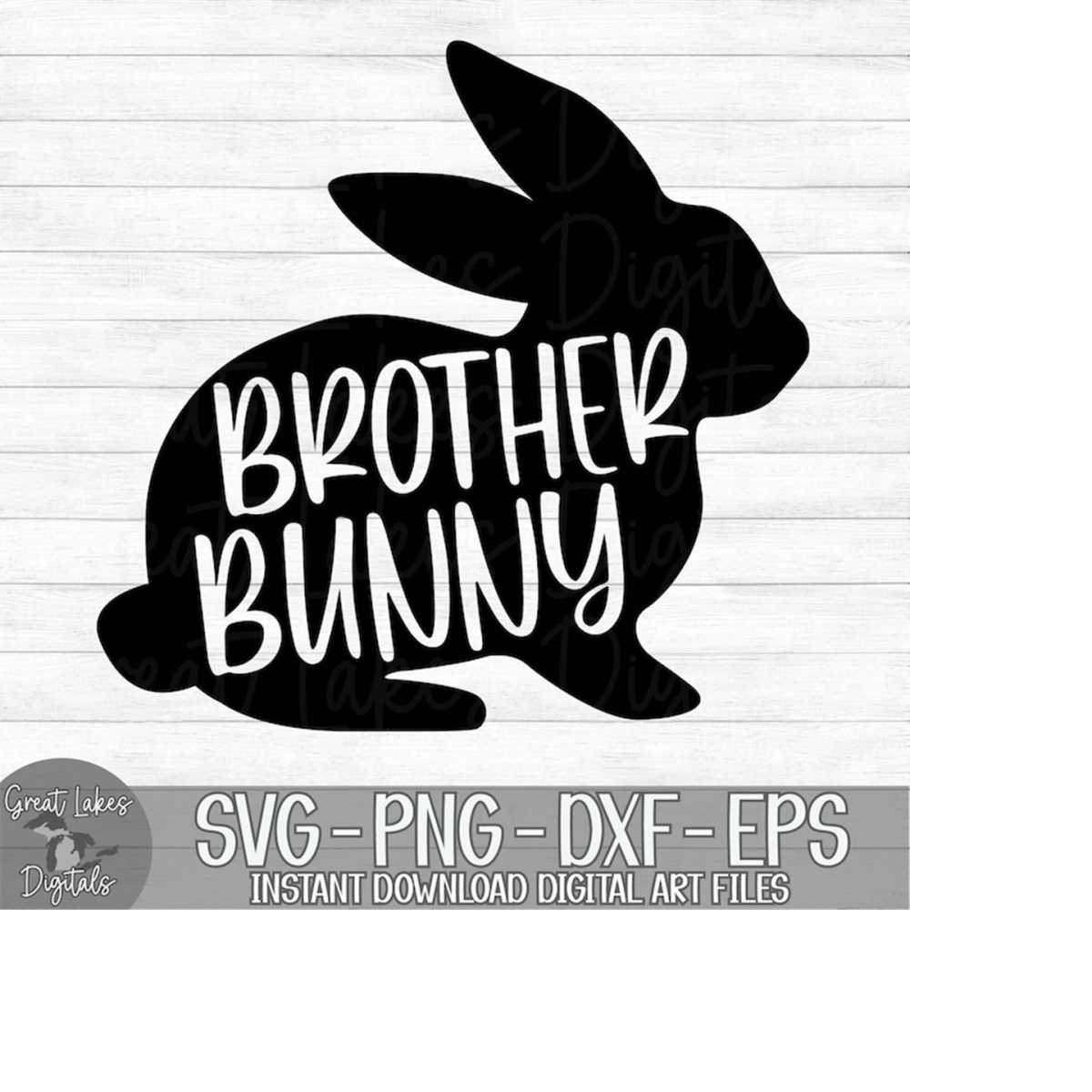 Brother Bunny - Instant Digital Download - svg, png, dxf, an - Inspire ...