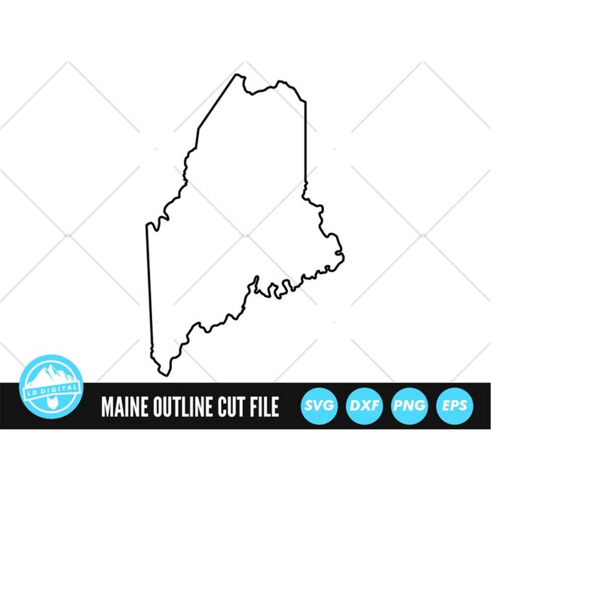 Maine Outline SVG Files | Maine Cut Files | United States of - Inspire ...