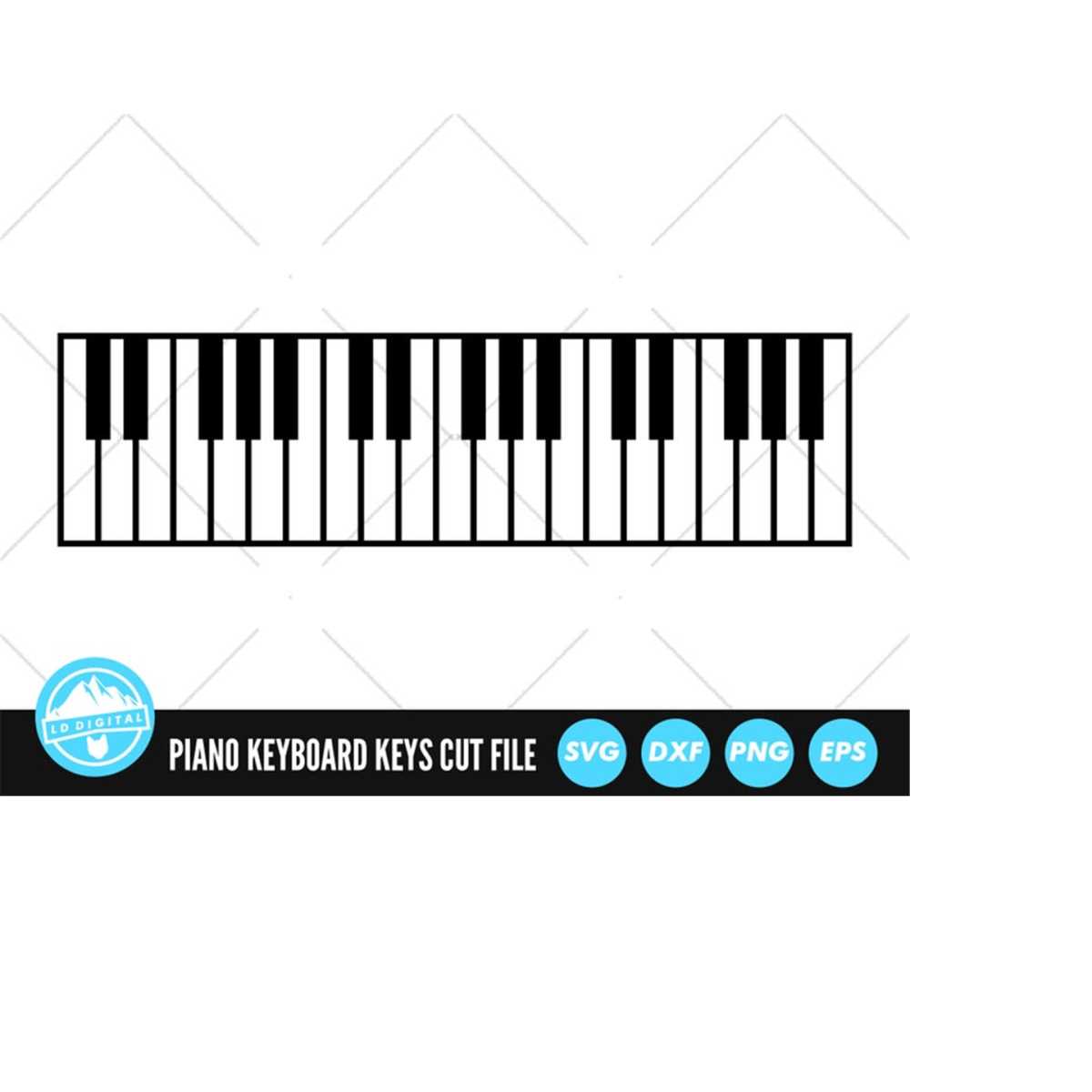 Piano Keyboard Keys SVG Files Piano Cut Files Music Vect Inspire Uplift