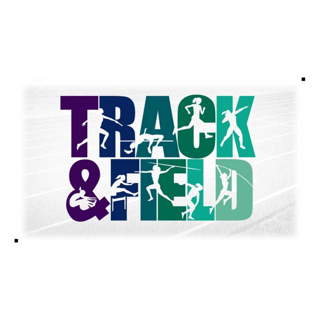 Sports Clipart: Cool Tone Words 'Track & Field' with Female | Inspire ...