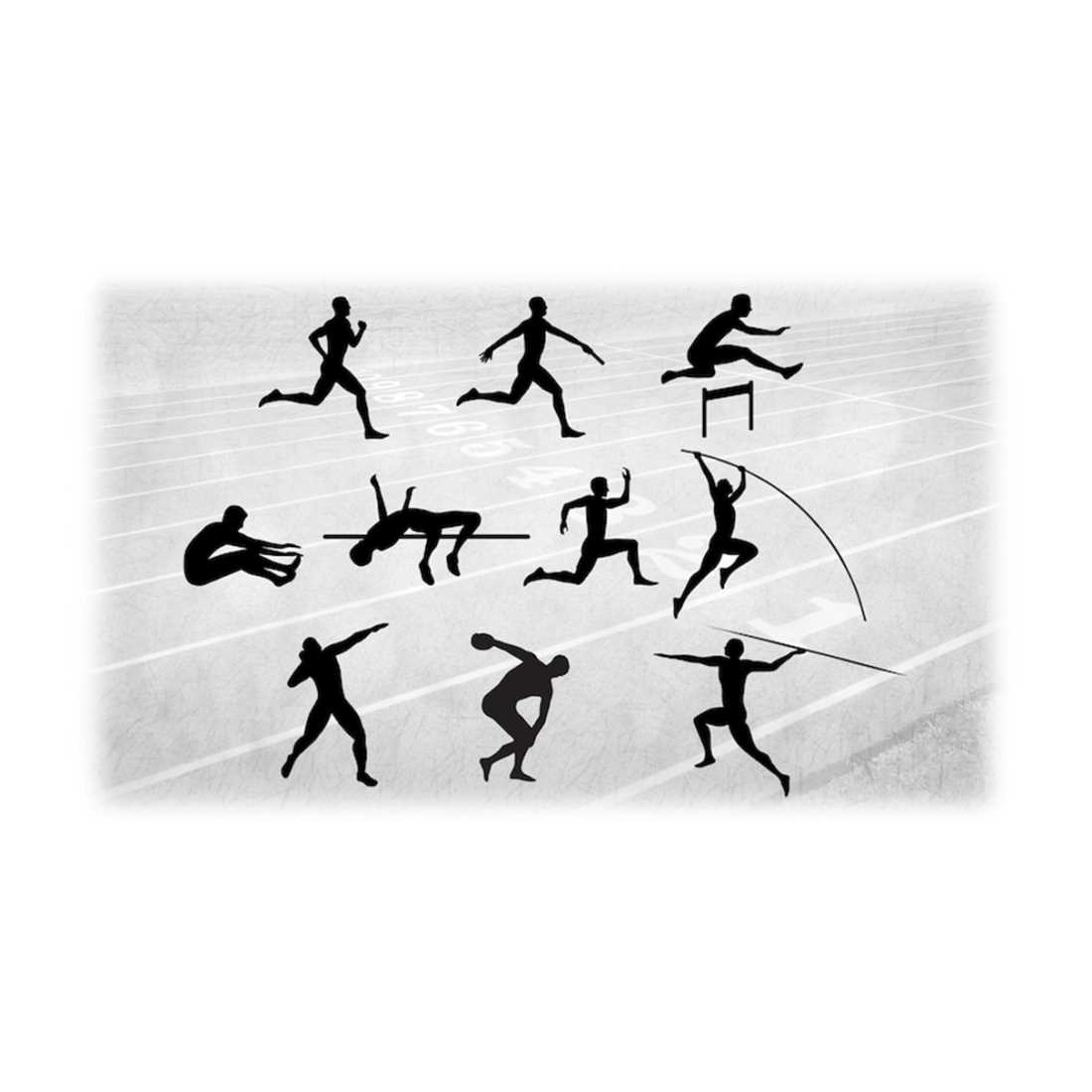 Sports Clipart Value Pack Bundle: Black Track & Field Silhou | Inspire ...