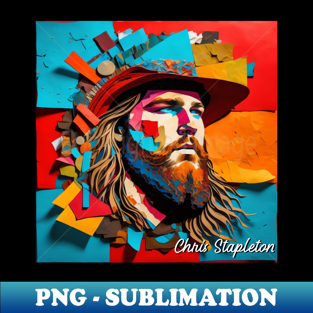Chris Stapleton Paper Art HighResolution PNG Sublimation Inspire Uplift