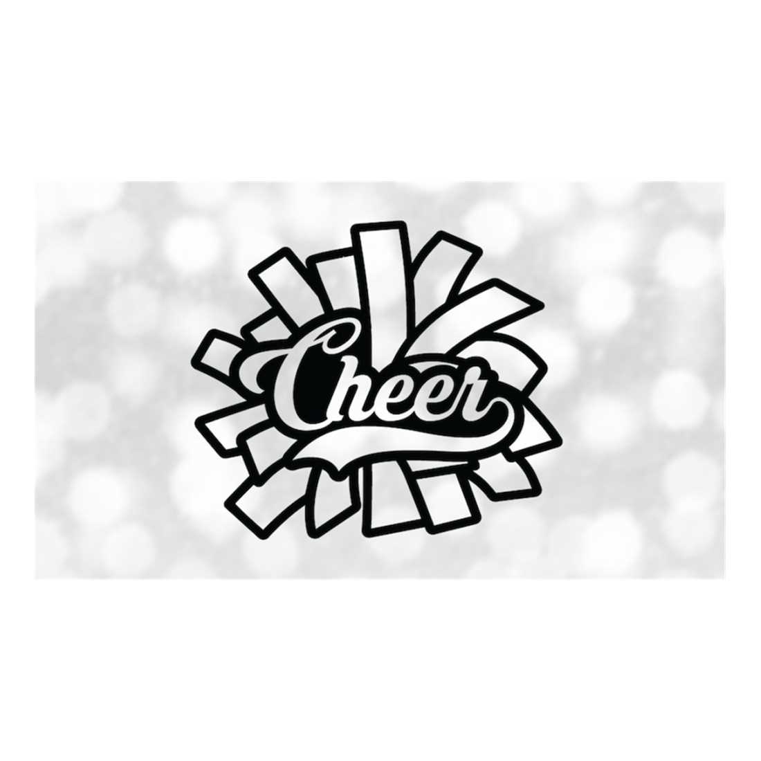 Sports Clipart: Pom and Word 'Cheer' with Swoosh Stripe Unde - Inspire ...