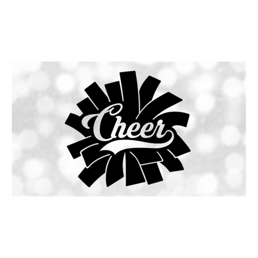 Sports Clipart: Pom and Word 'Cheer' with Swoosh Stripe Unde - Inspire ...