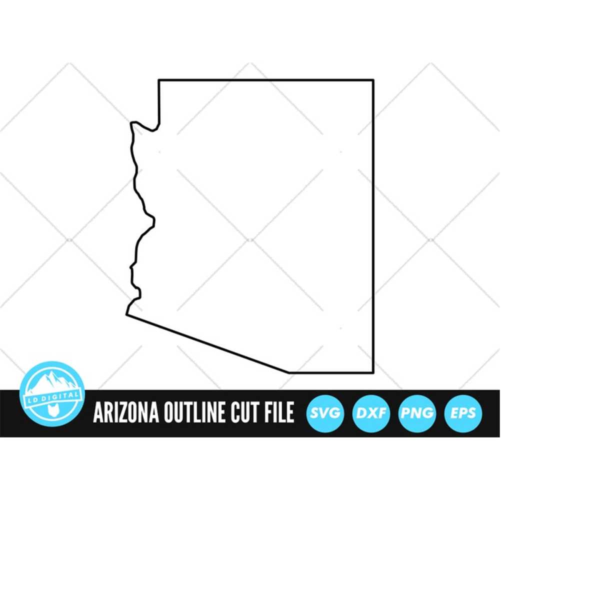 Arizona Outline SVG Files | Arizona Cut Files | United State - Inspire ...