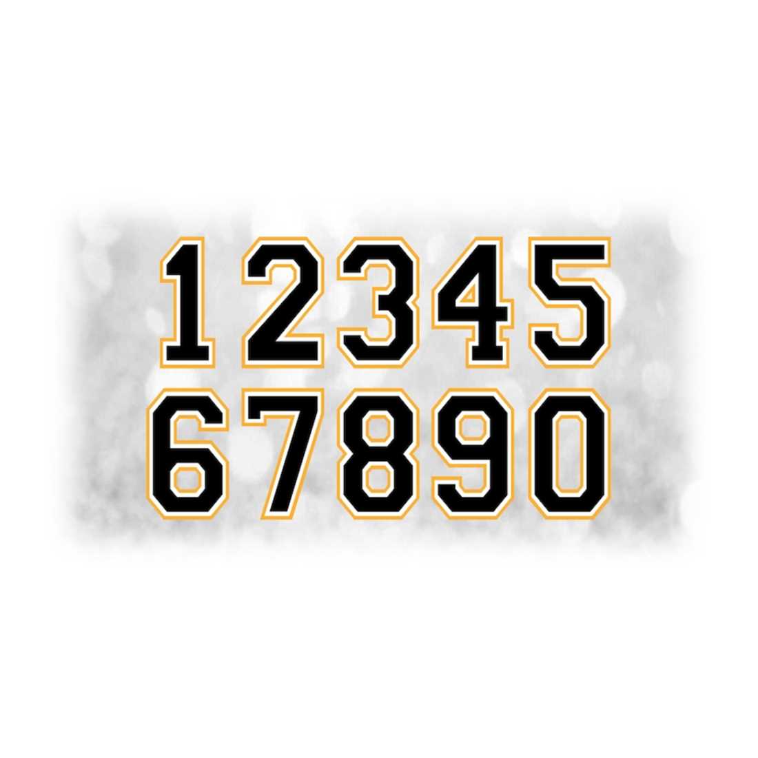 Sports Clipart: Jersey Number Templates on a Single Sheet - - Inspire Uplift