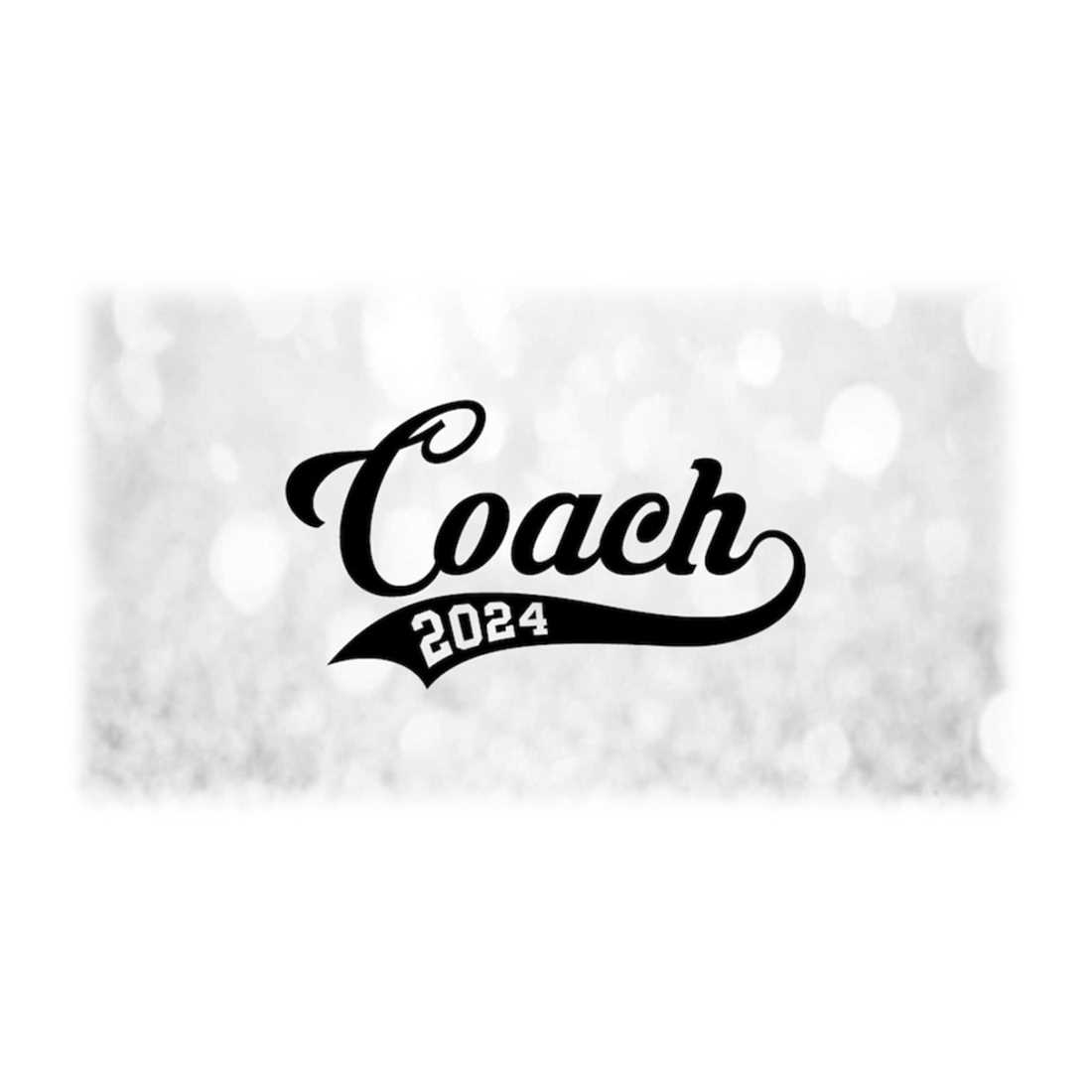 Sports Clipart: Word 'Coach' in Script Type with Baseball St - Inspire ...