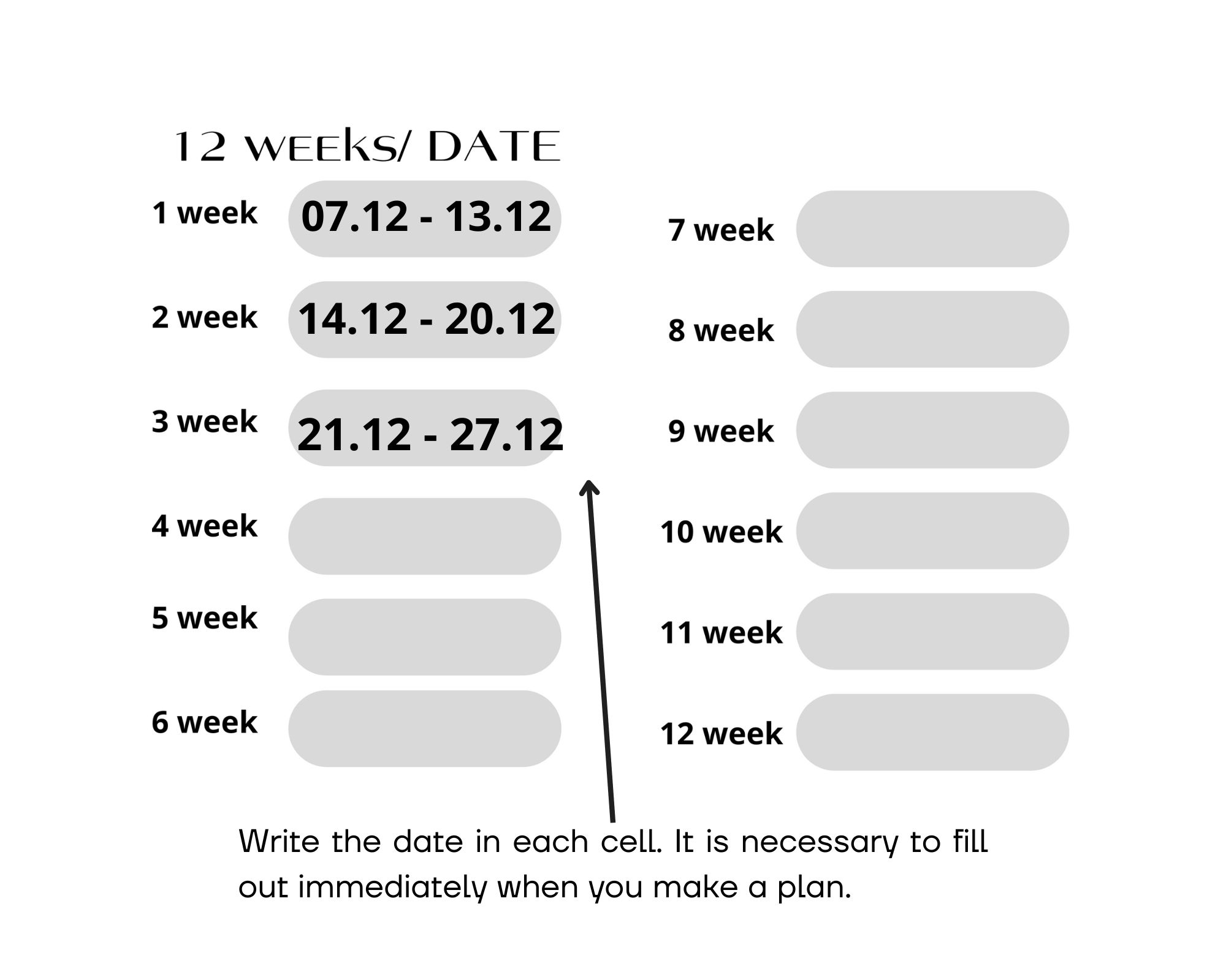 12 week, Planner, Printable, List, Page, A4/A5,Download, PDF - Inspire ...