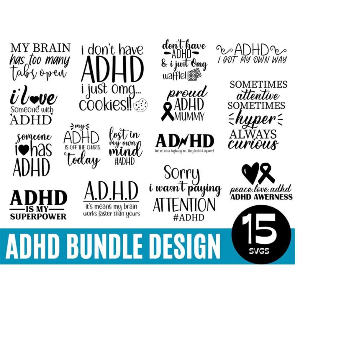 Adhd Svg Files | Inspire Uplift