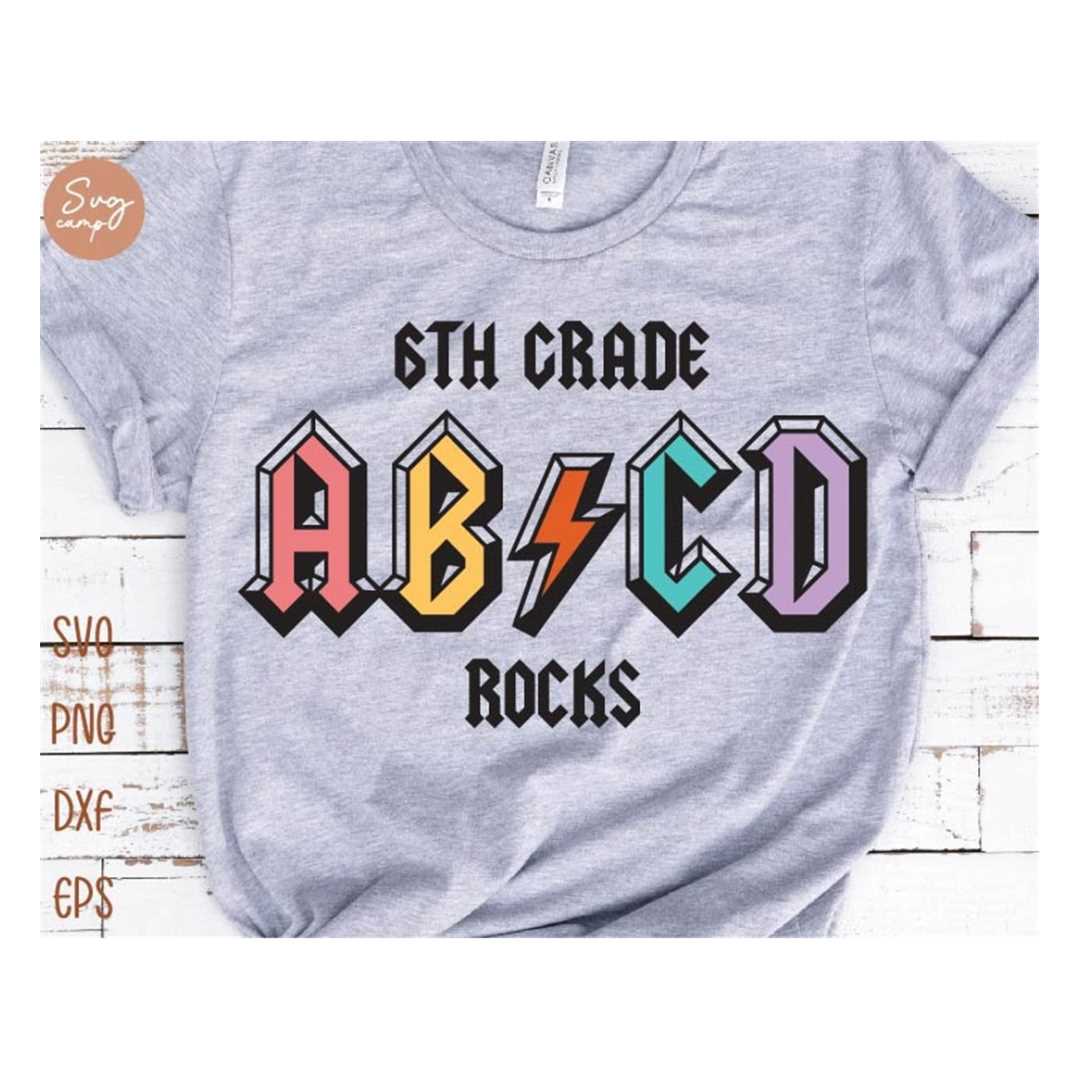 6th Grade Rocks Sign 6th Grade Rocks Svg, First day of School Svg, Sixth Grade Sv | Inspire ...