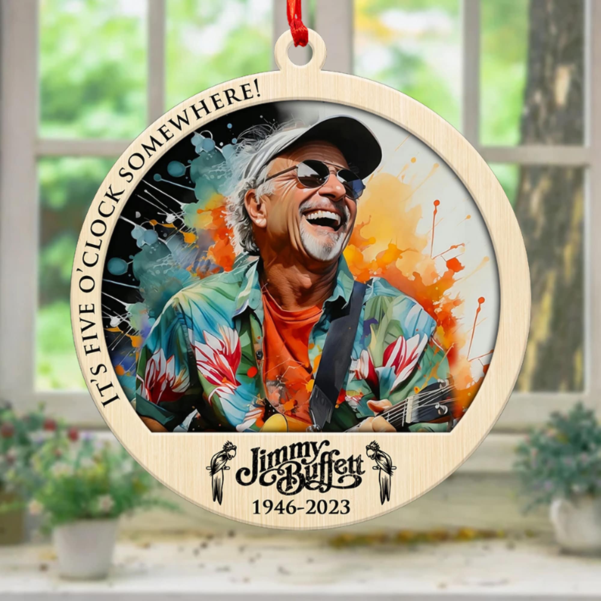 Jimmy Buffett Ornament, Cheeseburgers in paradise, Jimmy Buf Inspire