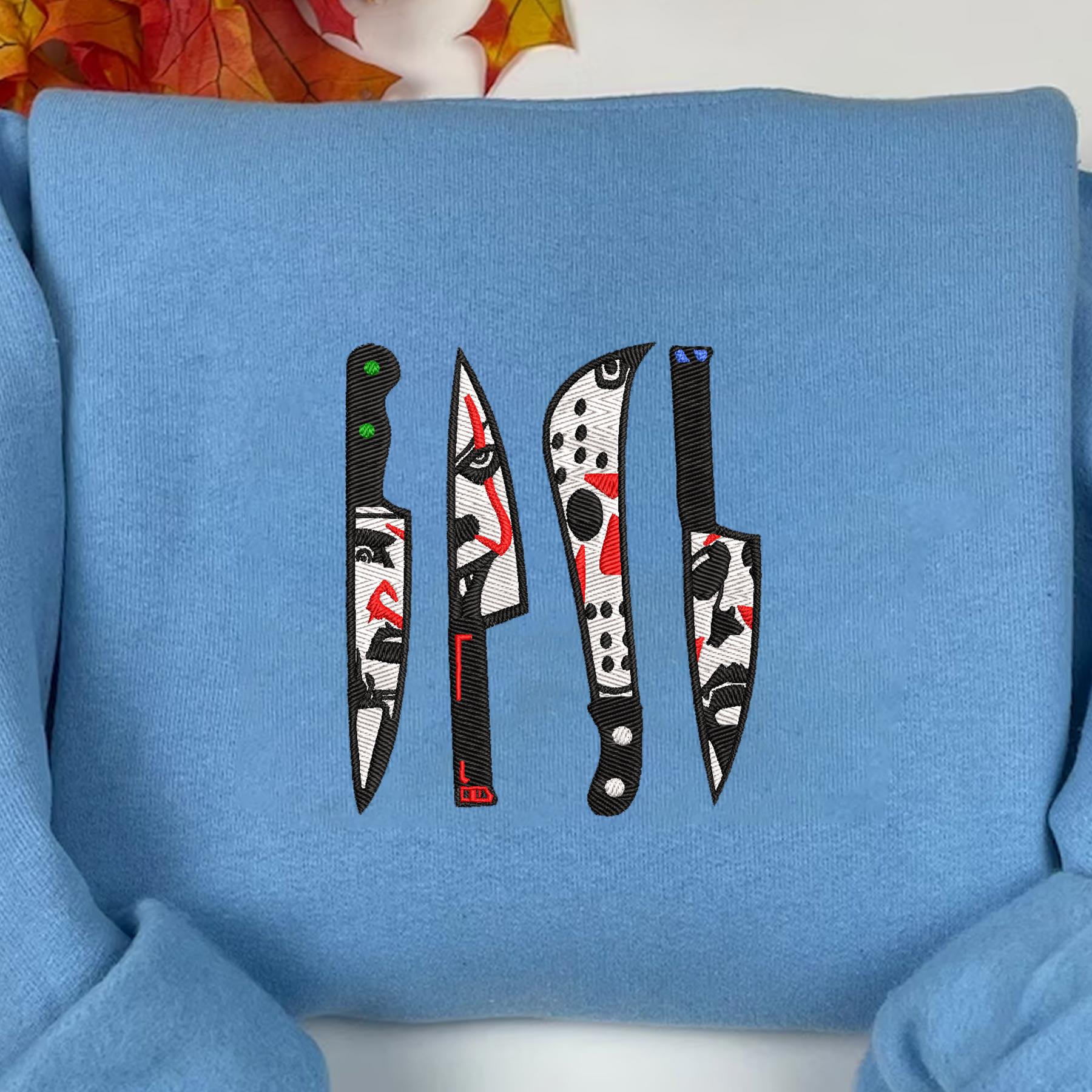 Knife Embroidery Designs, Halloween Embroidery Designs, Horr Inspire