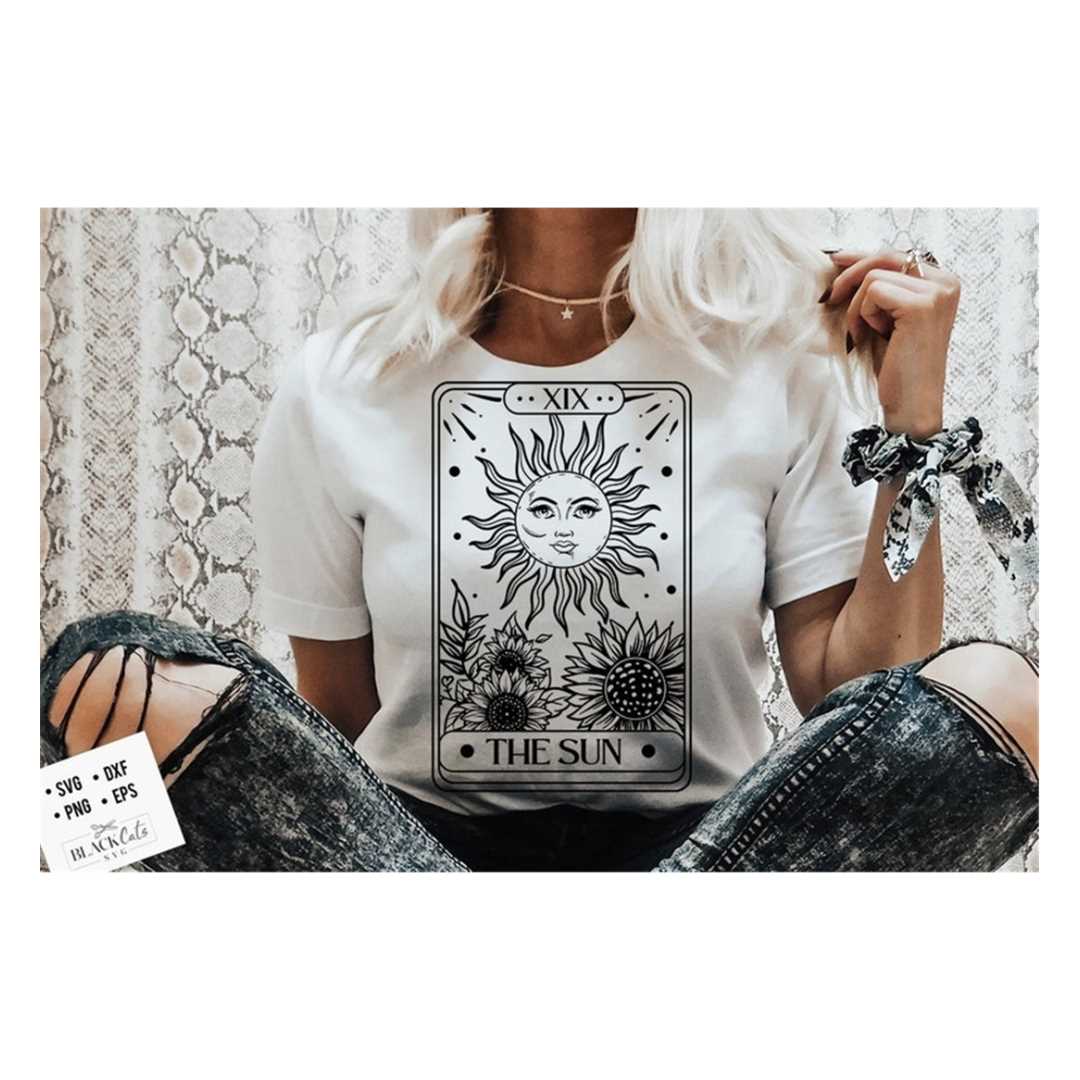 Tarot card sun SVG, Tarot svg, Tarot cards svg,Magic illustr - Inspire