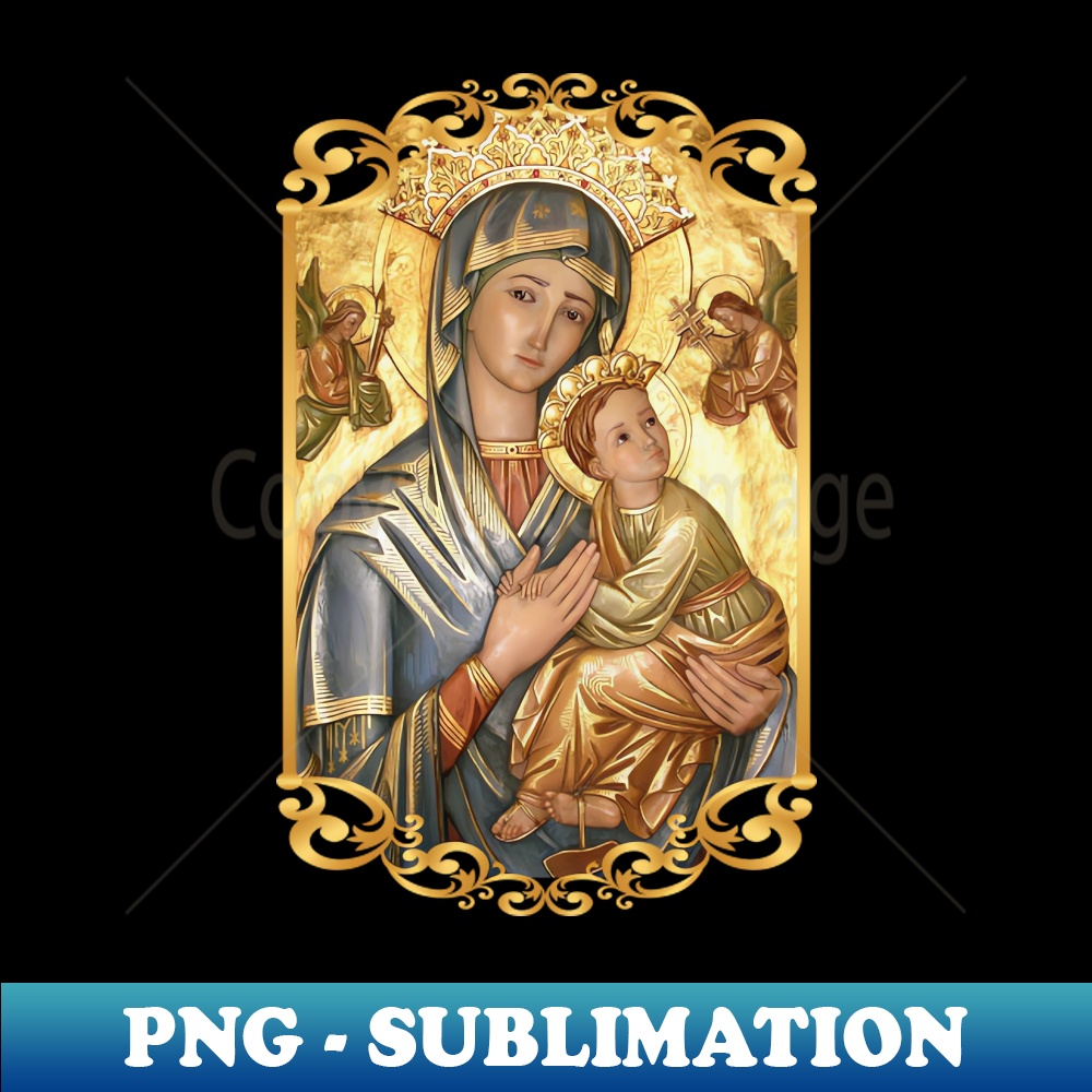 Our Lady of Perpetual Help Blessed Mother Mary Catholic Icon | Inspire ...