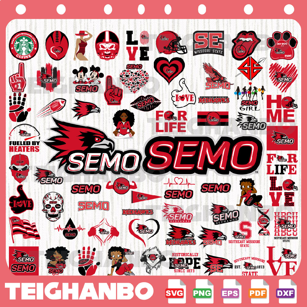 67 Files Southeast Missouri State Redhawks Team Bundle Svg, Inspire