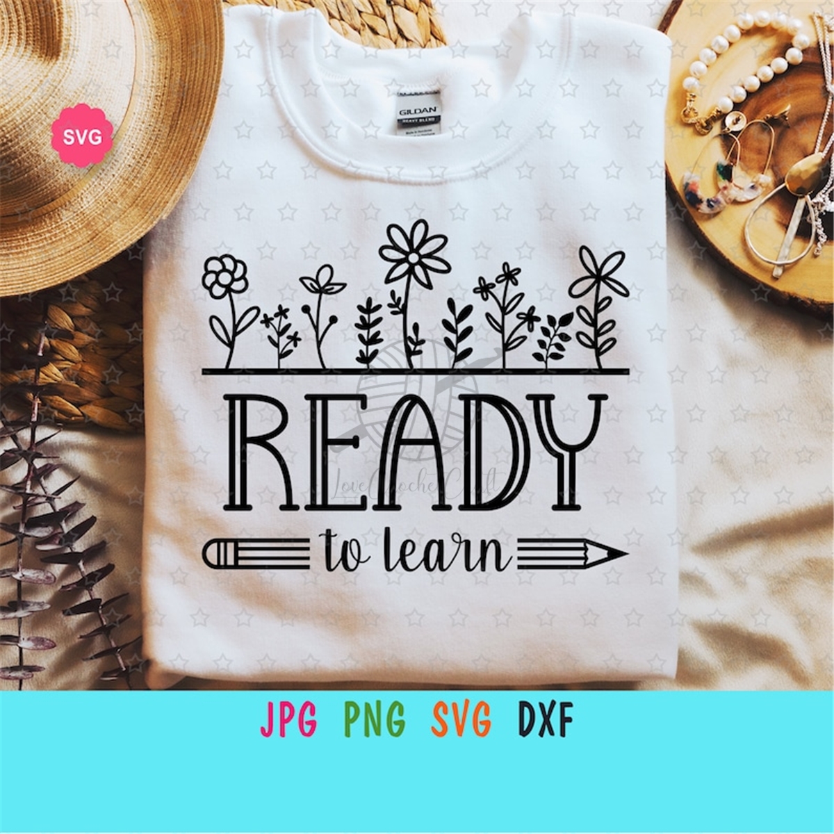 Ready to Learn Svg for cricut, Floral teacher Svg, Teacher l | Inspire ...