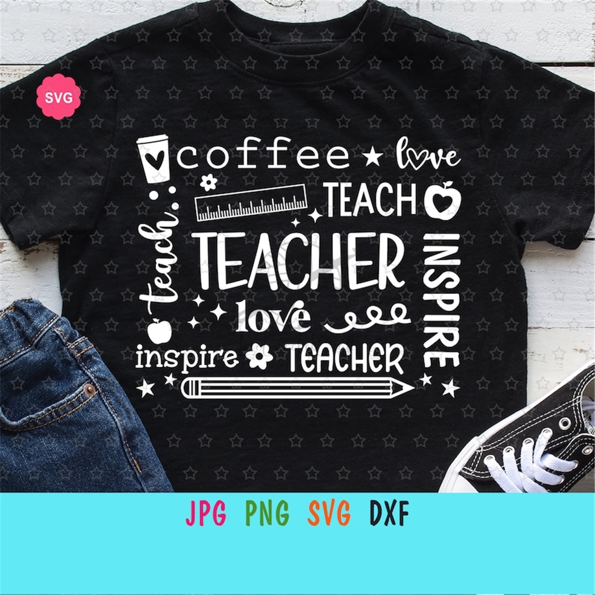 Teacher Life Svg for cricut, Teach love inspire Svg, Back to - Inspire ...