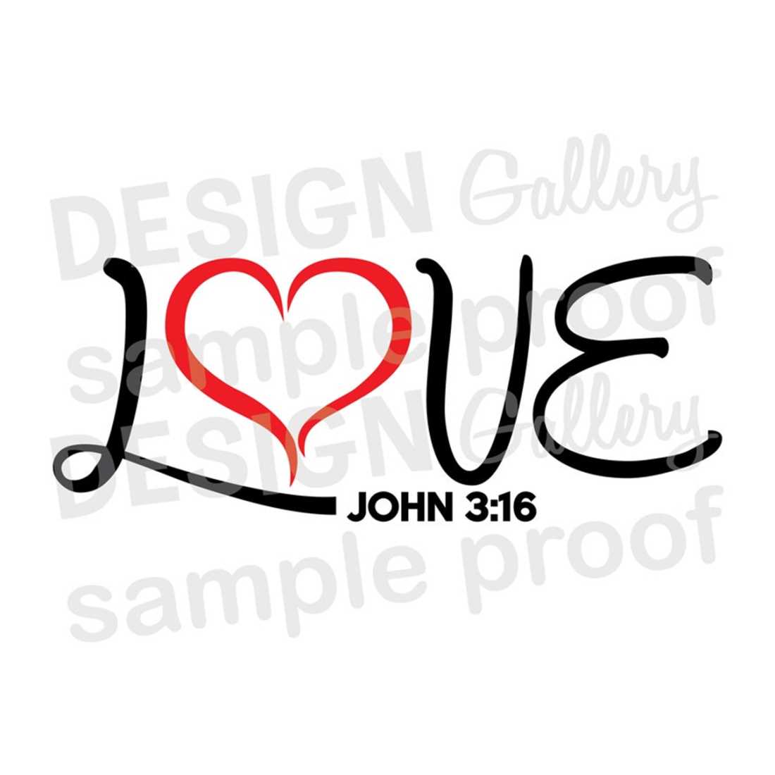 LOVE John 3 16 verse - SVG, dxf cut & JPG, png image files - | Inspire ...