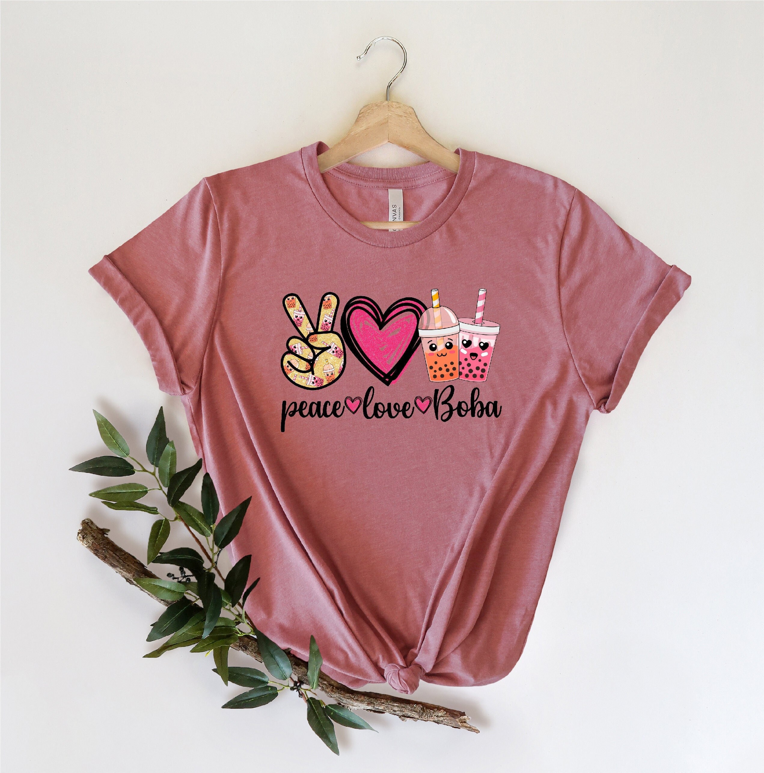 Peace Love Boba Shirt, Kawaii BubbleT Shirt, Cat Lovers T-Sh | Inspire ...