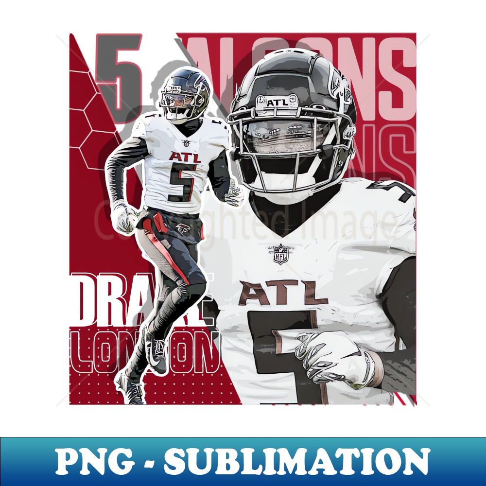 Drake London Football Paper Poster Falcons 7 - High-Quality | Inspire ...