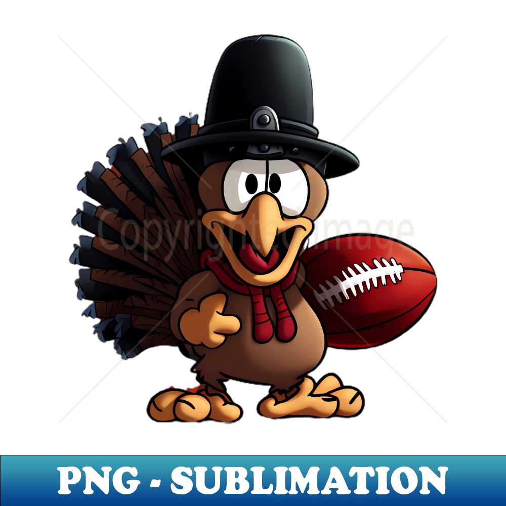 Thanksgiving Turkey Football v02 Signature Sublimation PNG Inspire