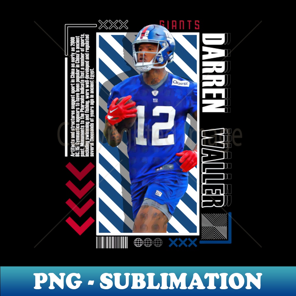 Darren Waller Football Paper Poster Giants 9 - PNG Transpare - Inspire