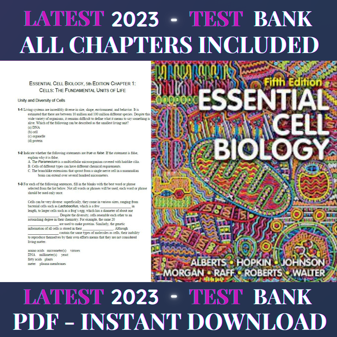 Latest 2023 Essential Cell Biology 5th Edition Alberts Hopki Inspire Latest 2023 Essential Cell Biology 5th Edition Alberts Hopki Inspire
