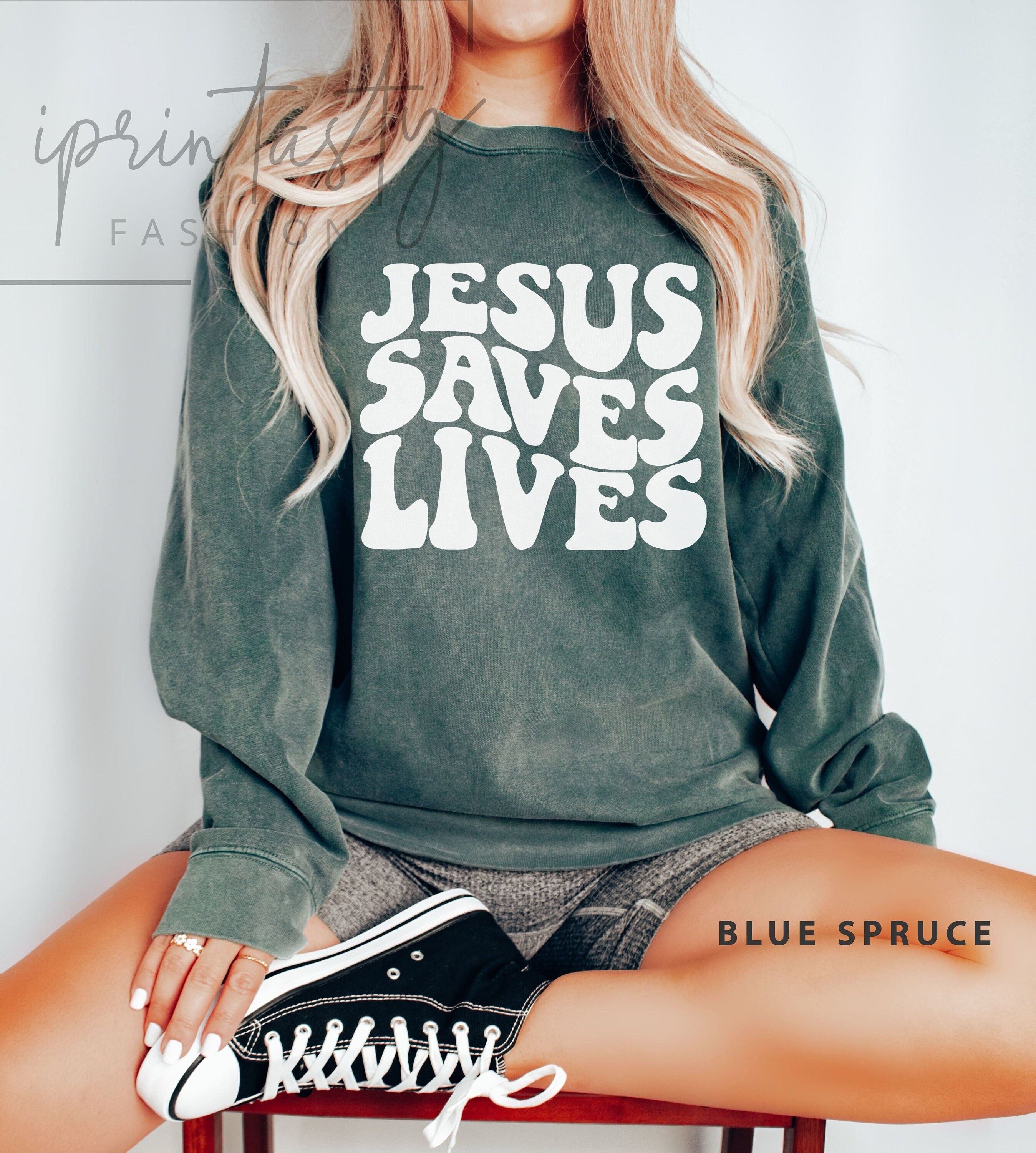 Jesus Saves I Spend Sweatshirt