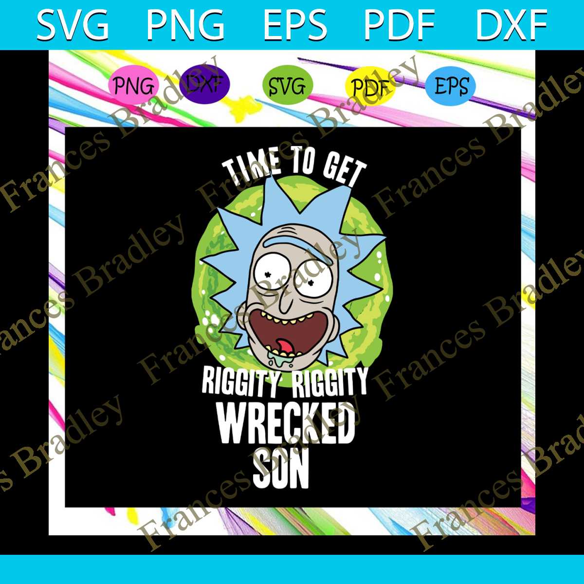 Riggity Wrecked Son Large glass tray main image 0
