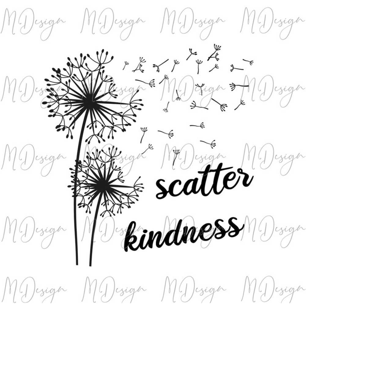 Dandelion SVG Scatter Kindness Cut File for Cricut, Silhouet - Inspire Uplift