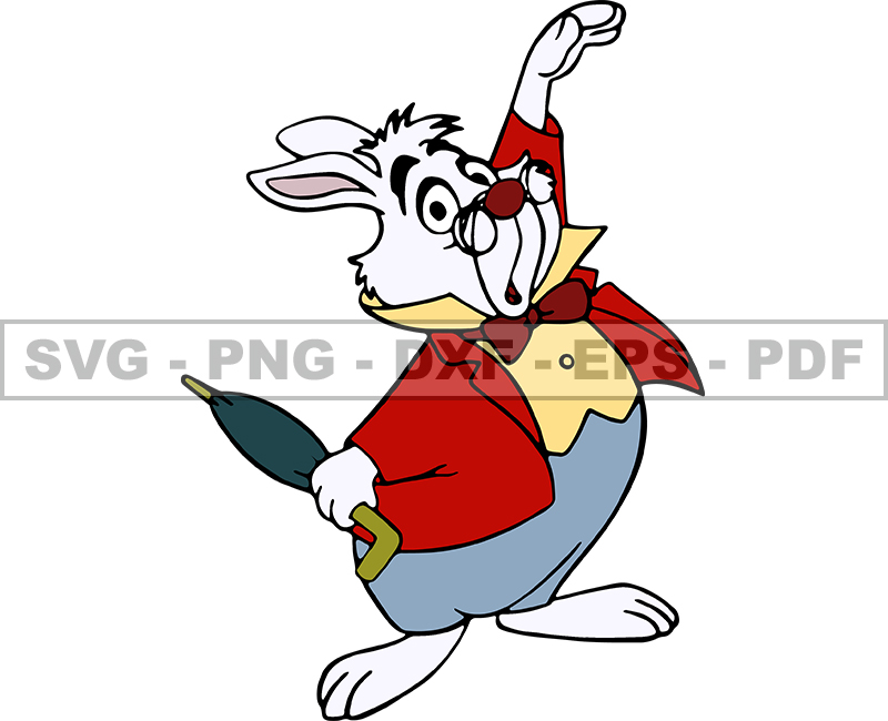 White Rabbit Svg, Alice in Wonderland Svg, Cartoon Customs S - Inspire ...