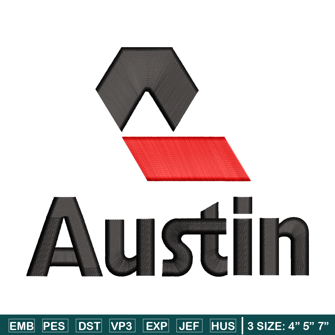 Austin logo embroidery design, Austin logo embroidery, logo Inspire