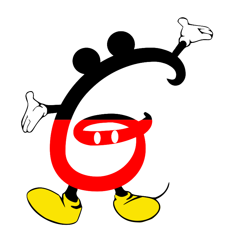 Mickey Letters Svg - Mickey Font Png Cut Files, Mickey & Min | Inspire ...