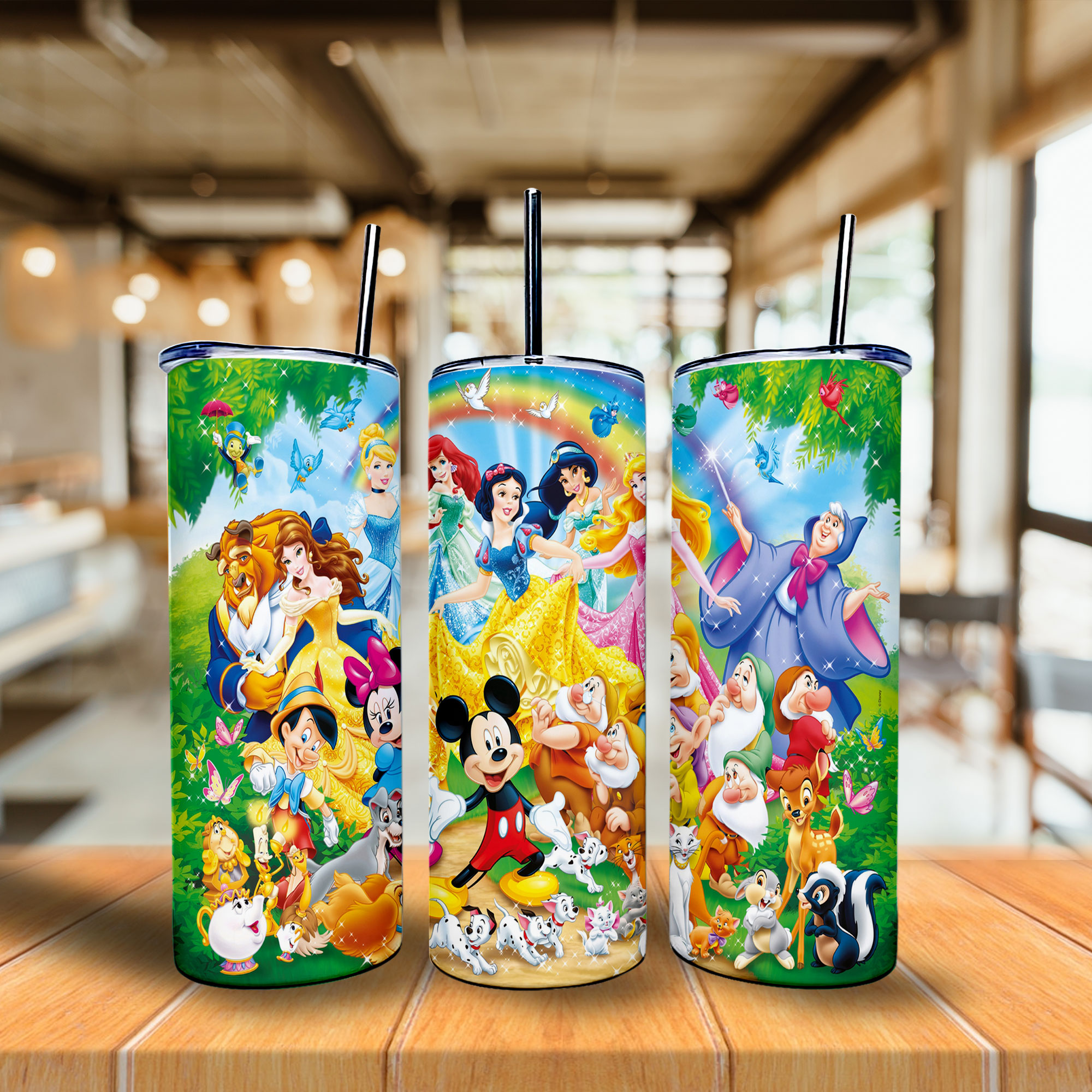 Princess Disney Tumbler Wrap, 3D Cartoon Tumbler Wrap, 20oz Inspire