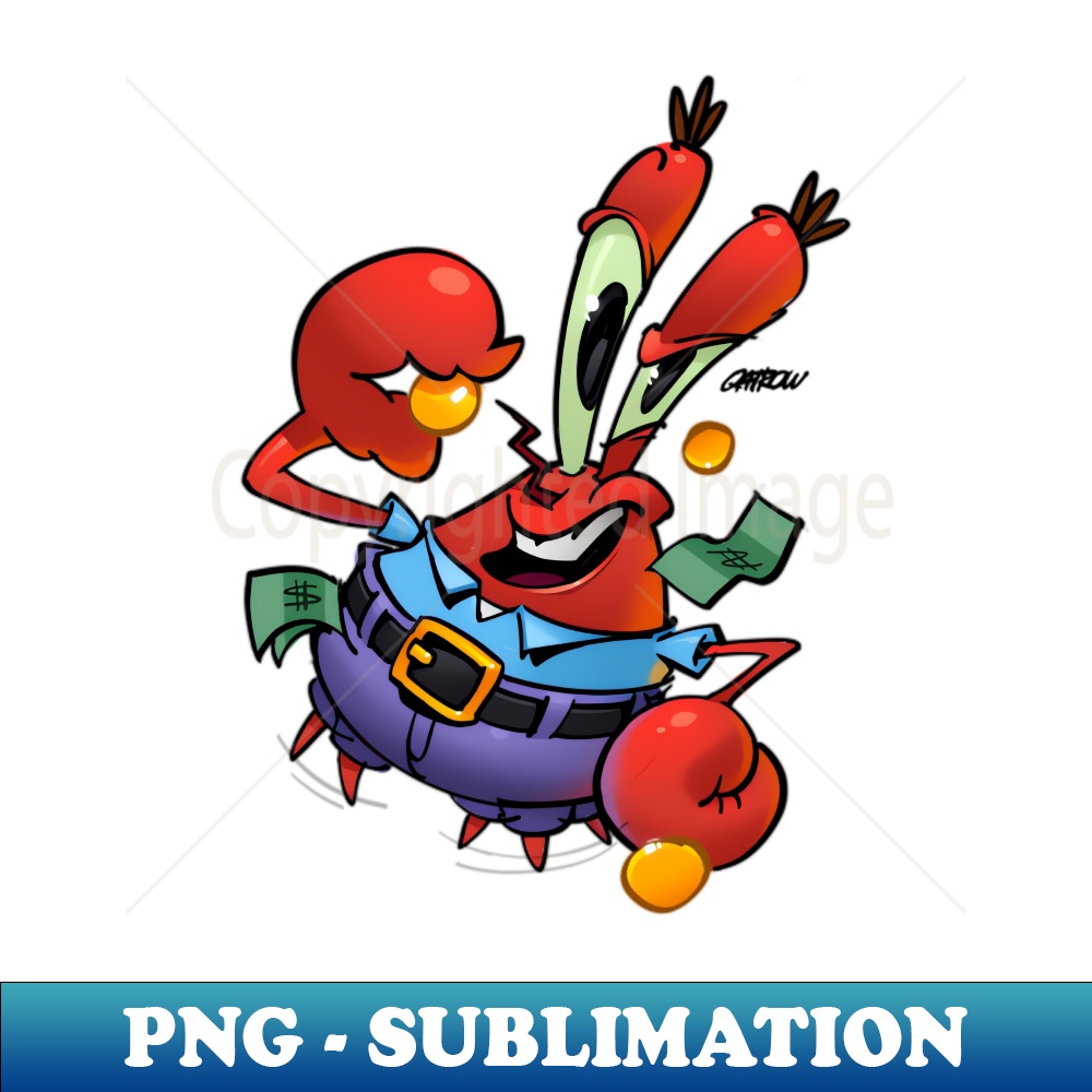 Mr Krabs - High-Resolution PNG Sublimation File - Bold &amp; Eye - Inspire ...