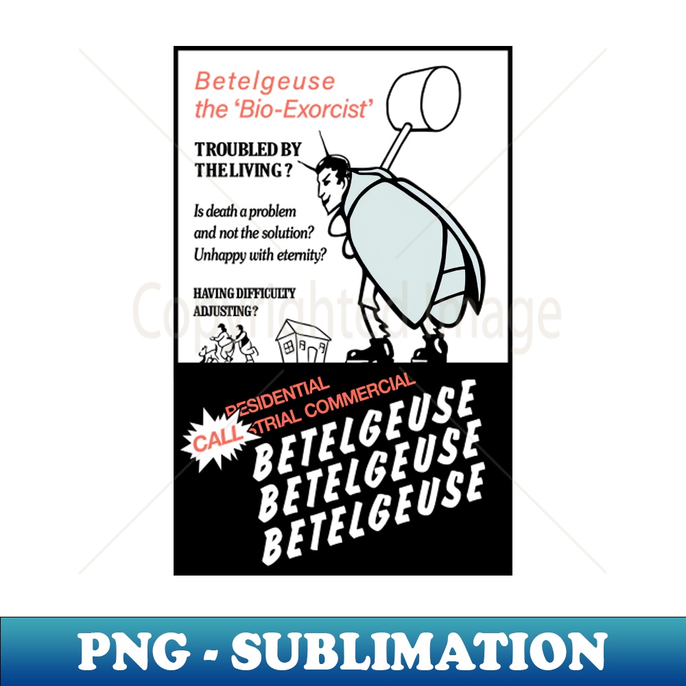 Beetlejuice Flyer - Light - Retro PNG Sublimation Digital Do | Inspire ...