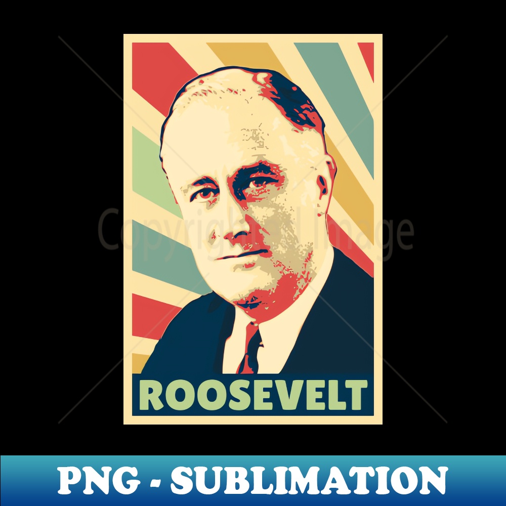 Franklin D Roosevelt Vintage Colors - PNG Sublimation Digita | Inspire ...