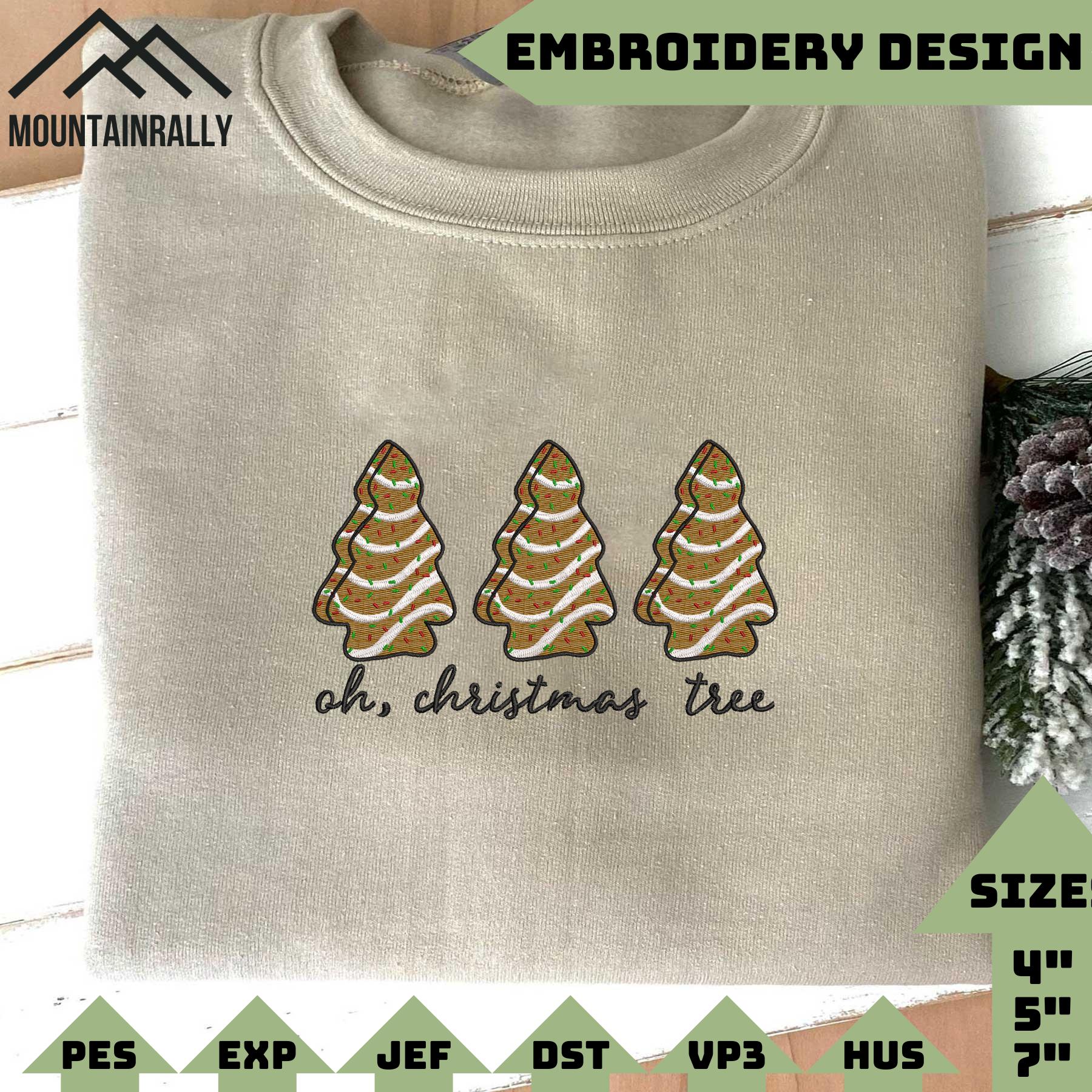Christmas Tree Cake Embroidery Designs, Christmas Embroidery Inspire