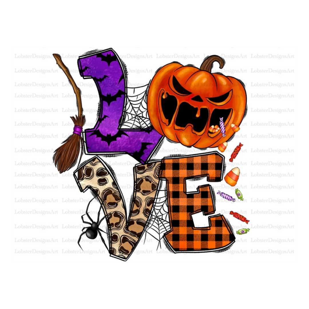 Love Halloween Png Sublimation Design, Halloween Png, Hallow | Inspire ...