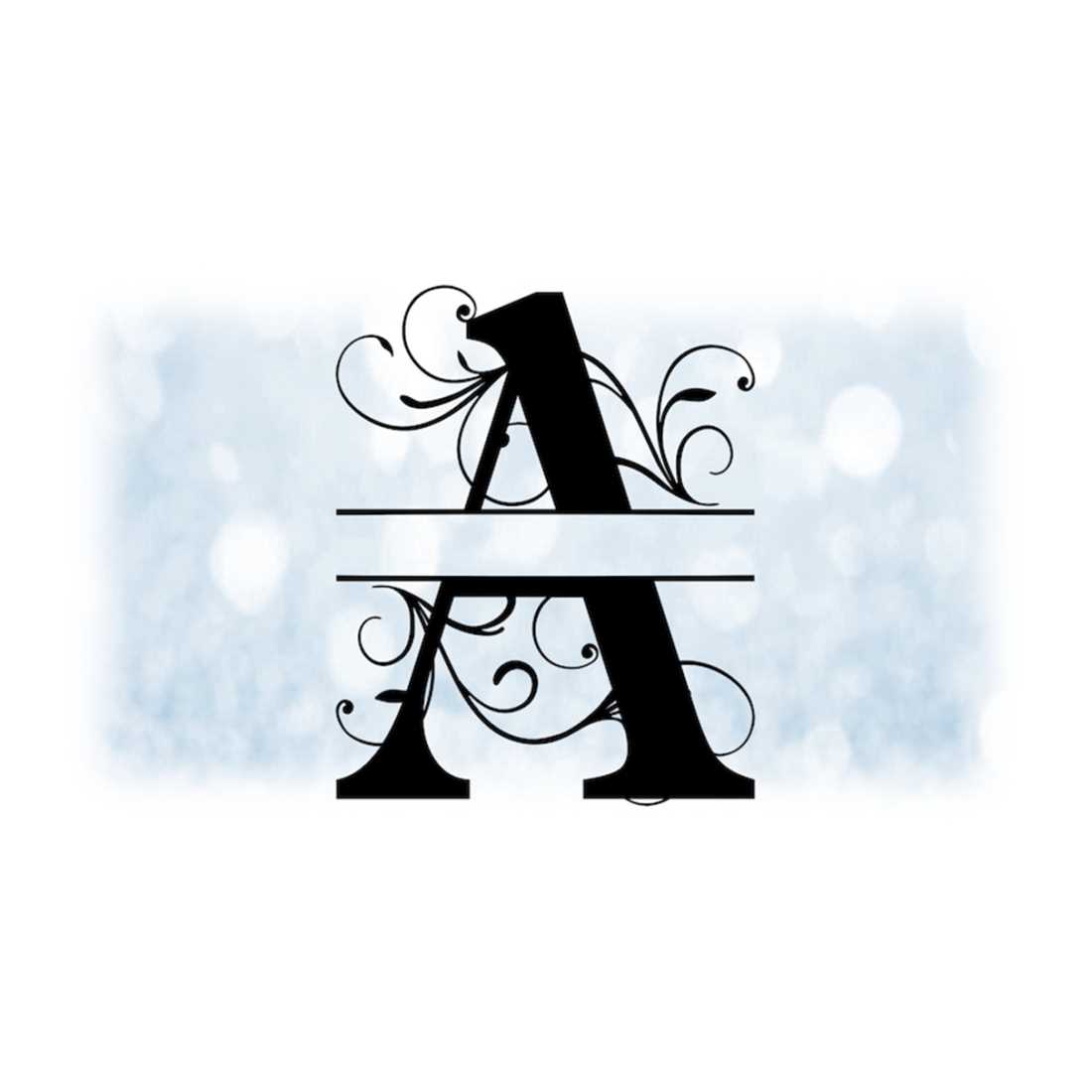 Fall Split Name Frame Word Clipart: Split Name Frame Black Formal Style Capital Le | Inspire ...