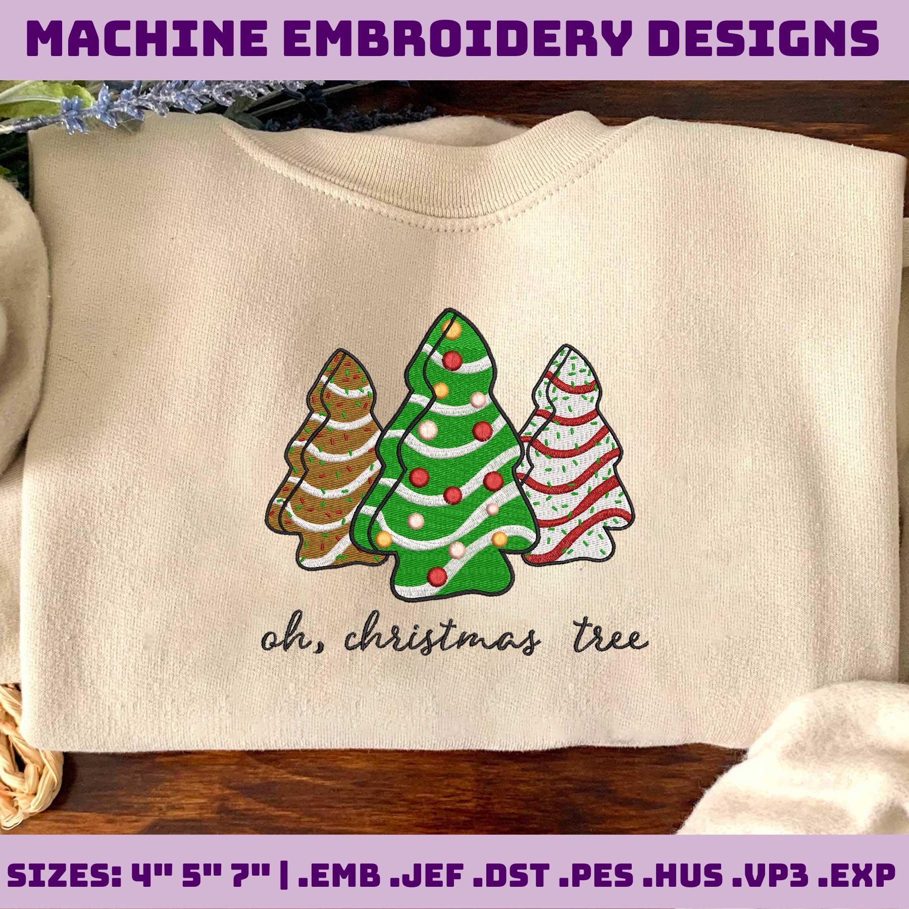 Christmas Tree Cake Embroidery Designs, Christmas Embroidery Inspire