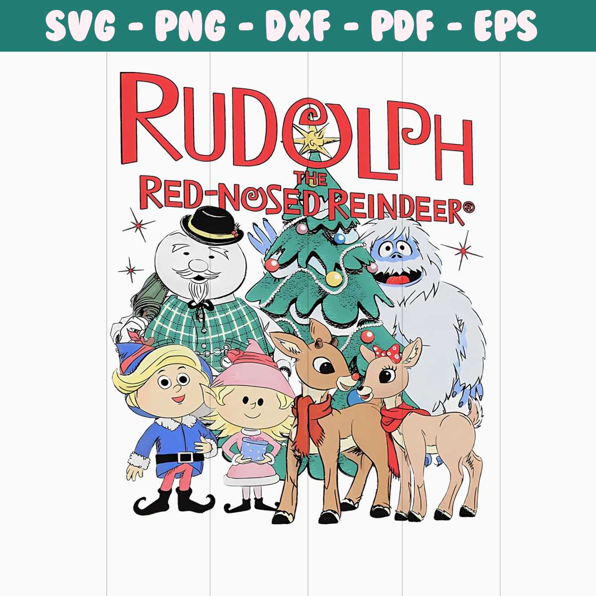 Rudolph The Red Nosed Reindeer Christmas PNG Download | Inspire Uplift
