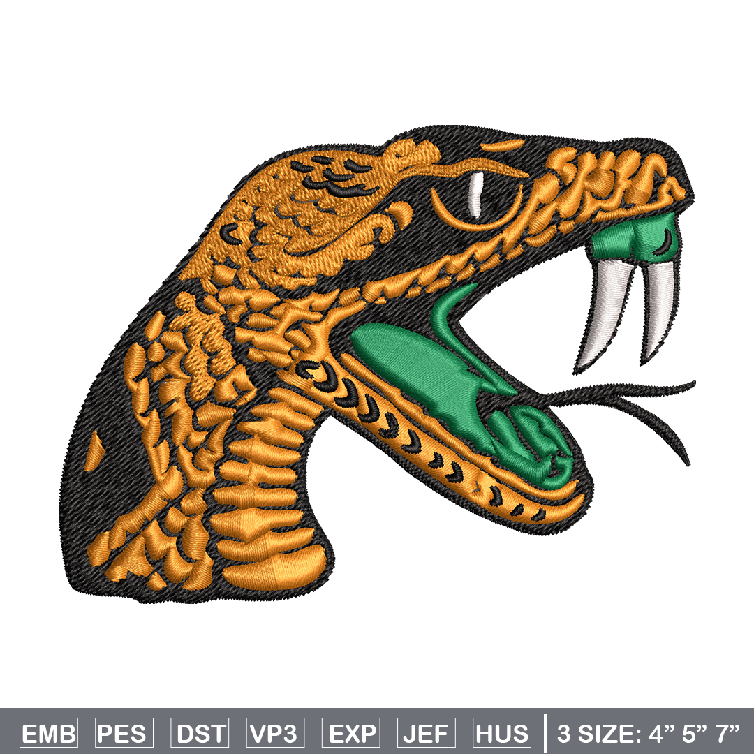 Monogram Rattler Florida A&M Rattlers embroidery design, Florida A&M Rattlers | Inspire ...