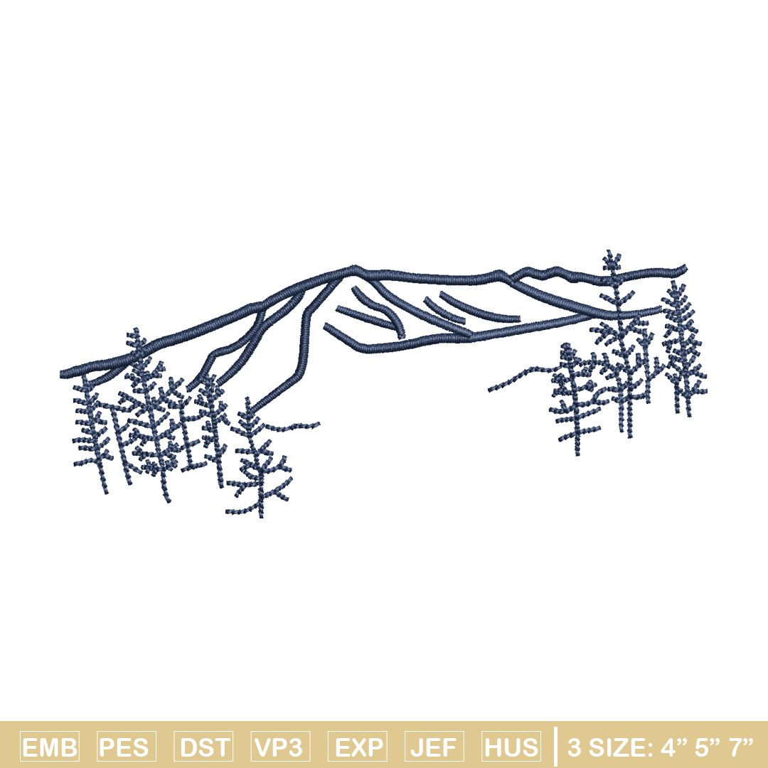 KH740 Mountains Embroidery Tee main image 0